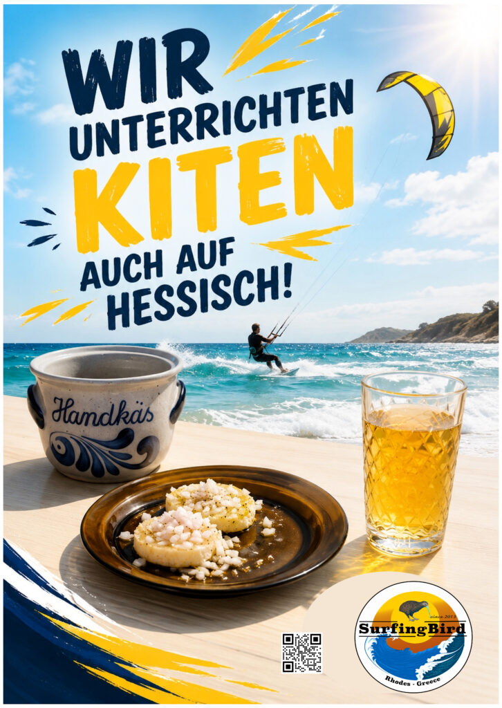 Wir unterrichten Kiten auch auf HESSISCH!